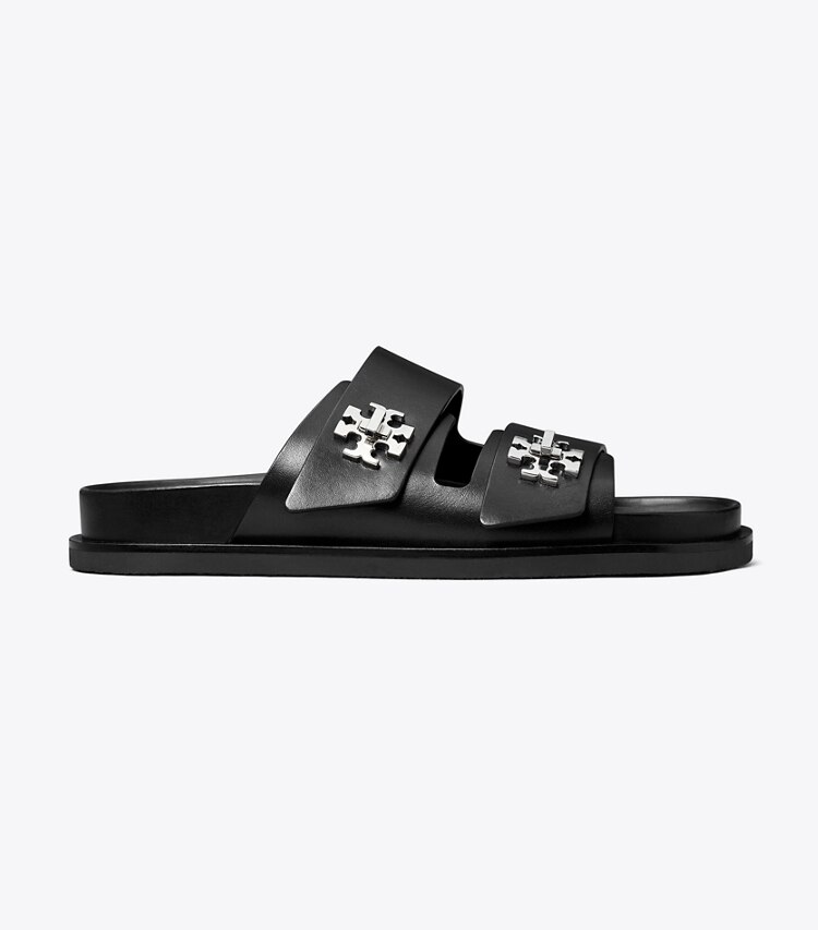 Tory Burch designer sandali Sandalo slider sportivo con dettagli a girello in PERFECT BLACK side