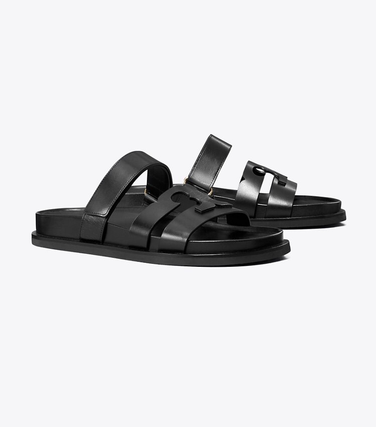 Tory Burch designer sandali Sandalo slider sportivo Ines in PERFECT BLACK angle