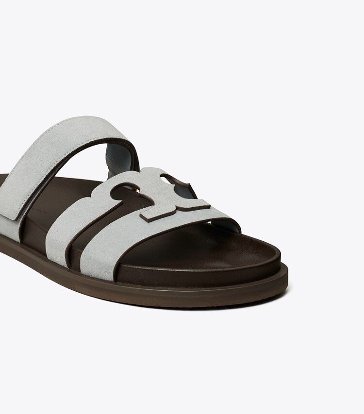 Tory Burch designer sandali Sandalo slider sportivo Ines in ARIA BLUE dettaglio
