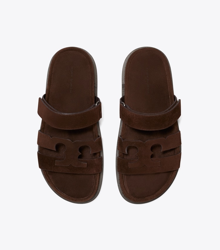 Tory Burch designer sandali Sandalo slider sportivo Ines in COCOA superiore
