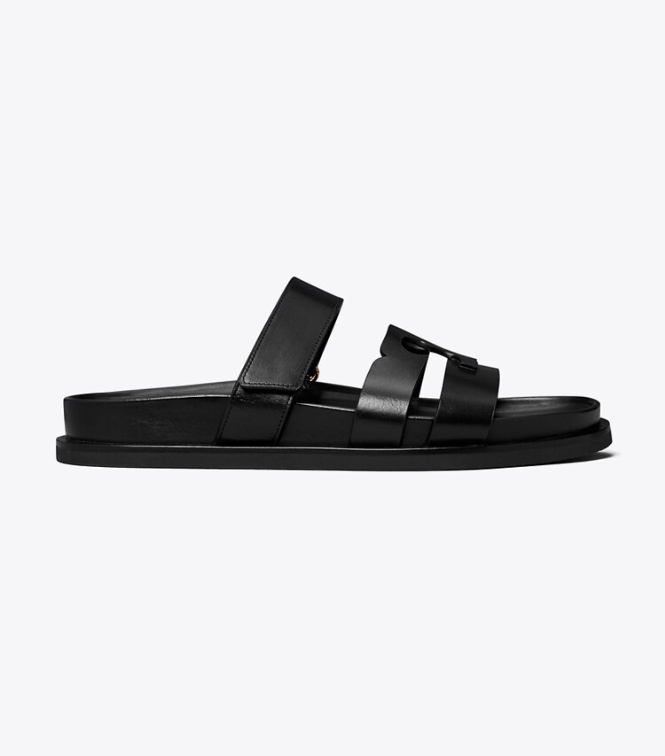 Tory Burch designer sandali Sandalo slider sportivo Ines in PERFECT BLACK side