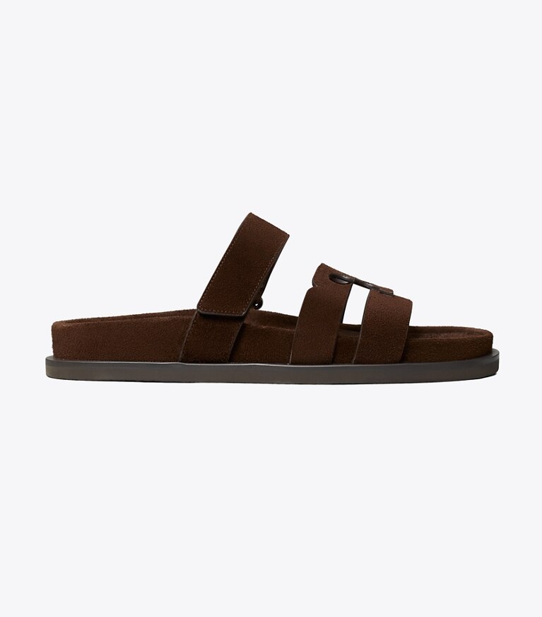 Tory Burch designer sandali Sandalo slider sportivo Ines in COCOA side