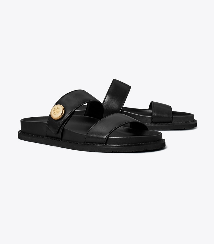 Tory Burch designer sandali Sandalo slider sportivo Romy in PERFECT BLACK angle
