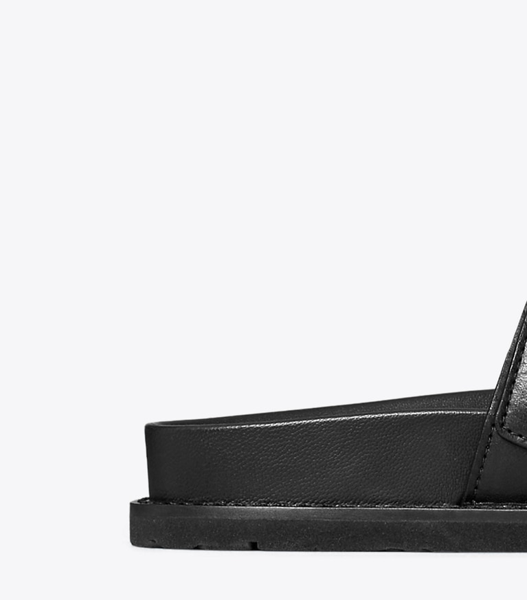 Tory Burch designer sandali Sandalo slider sportivo Romy in PERFECT BLACK angle