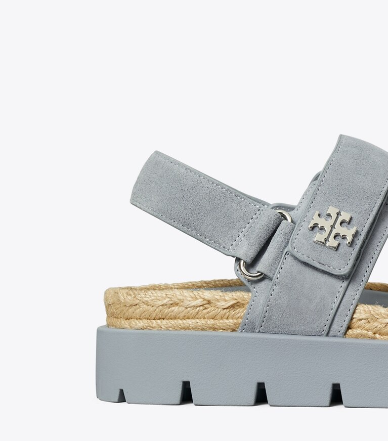 Tory Burch designer sandali Sandalo sportivo Kira in corda in ARIA BLUE angle