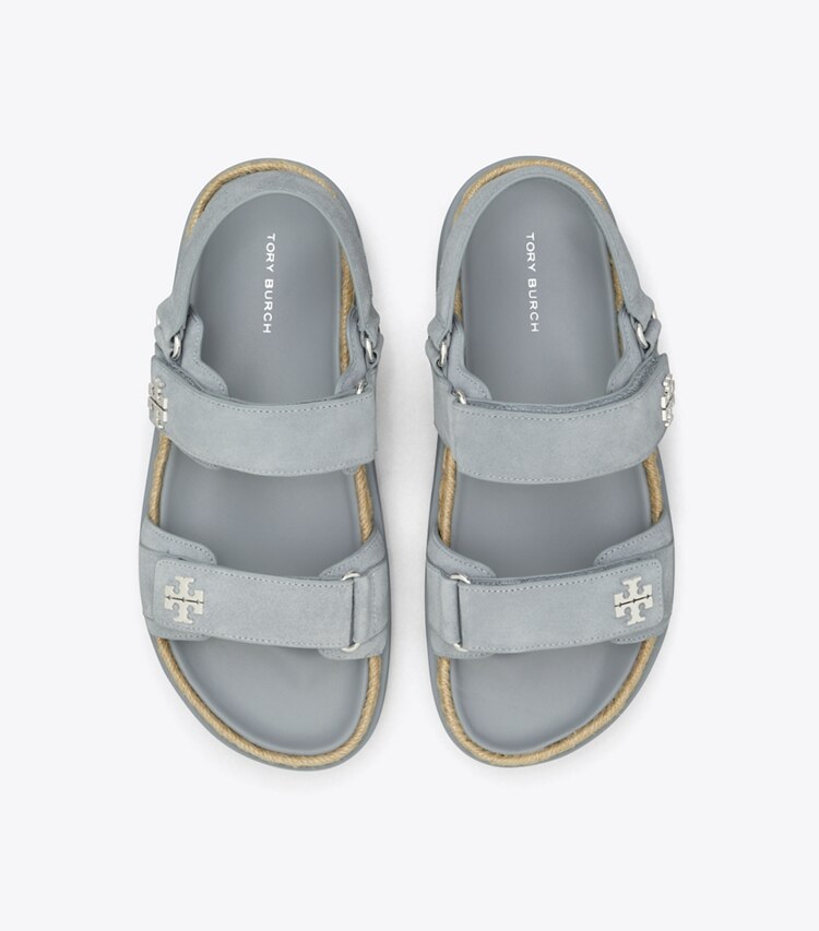 Tory Burch designer sandali Sandalo sportivo Kira in corda in ARIA BLUE superiore