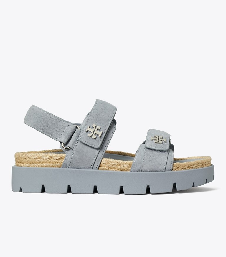 Tory Burch designer sandali Sandalo sportivo Kira in corda in ARIA BLUE angle