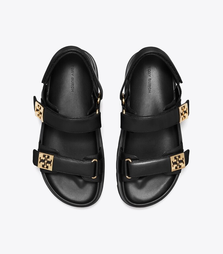 Tory Burch designer sandali Sandalo sportivo Mellow in PERFECT BLACK / GOLD superiore