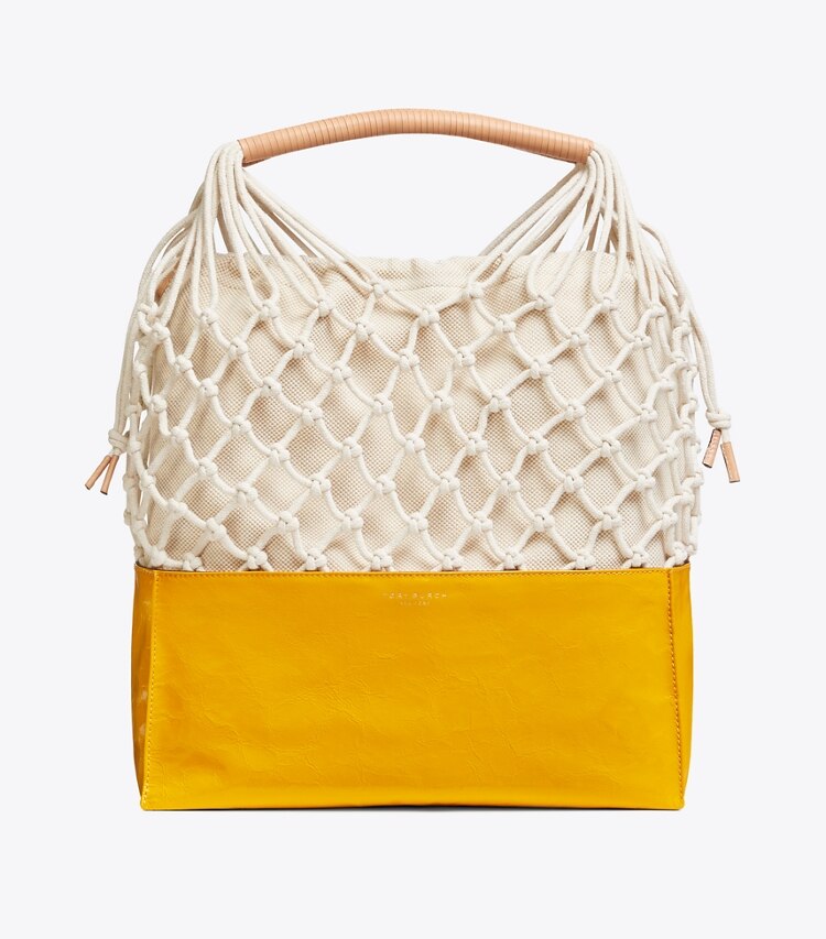Tory Burch designer shoulder bags Sandrine Net Bag in Solar front