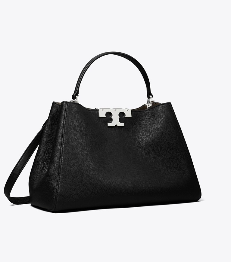 Tory Burch diseñador bolsos satchel Satchel eleanor en Black ángulo