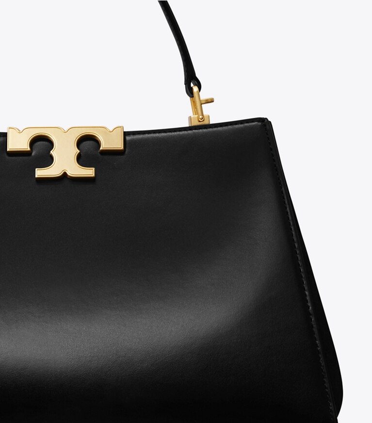 Tory Burch diseñador bolsos satchel Satchel Eleanor en Black detalle