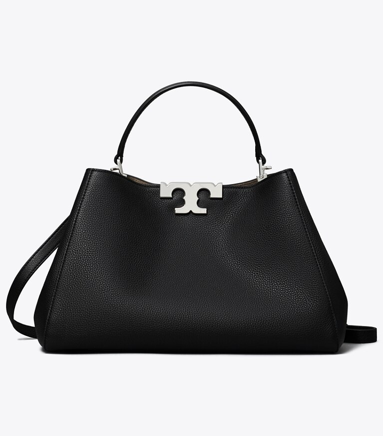 Tory Burch diseñador bolsos satchel Satchel eleanor en Black frente