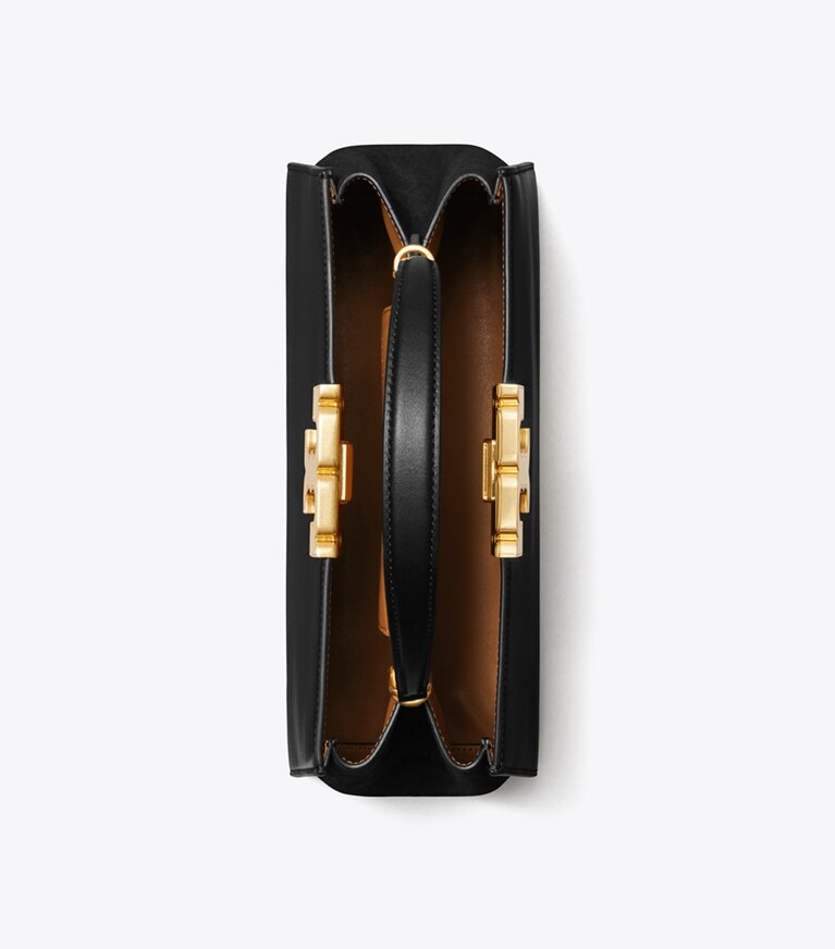 Tory Burch diseñador bolsos satchel Satchel Eleanor en Black vista superior