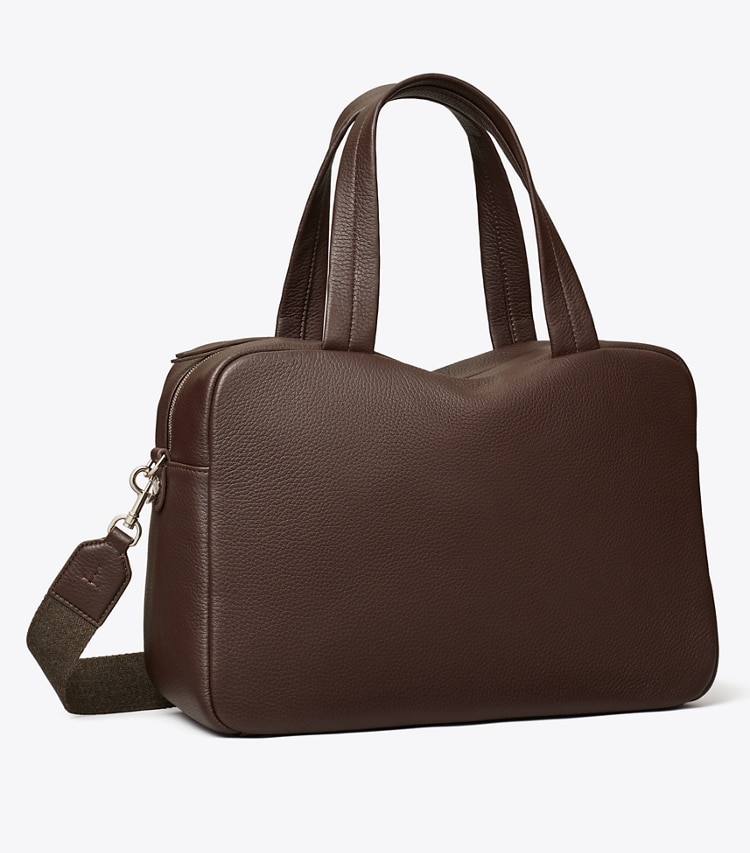 Tory Burch diseñador bolsos satchel Satchel extragrande en Cocoa ángulo