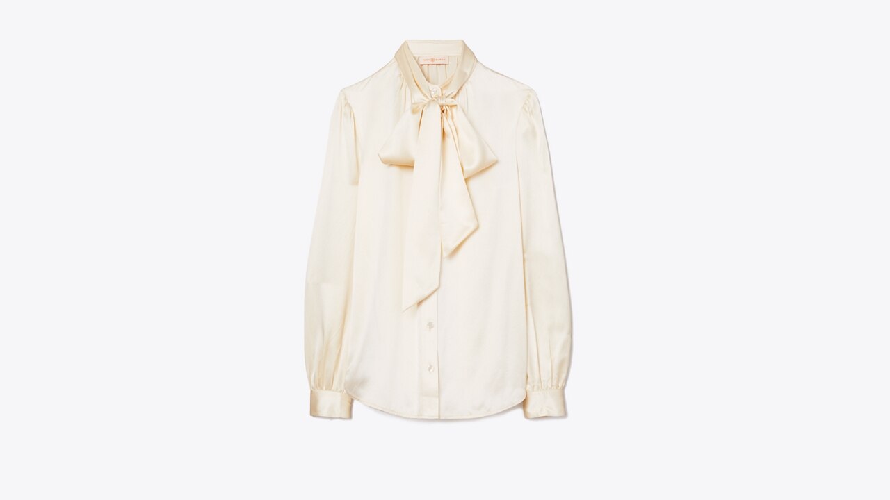 Satin Bow Blouse: Women's Designer Tops | Tory Burch