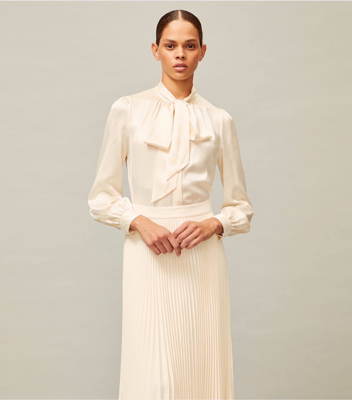 Satin Bow Blouse