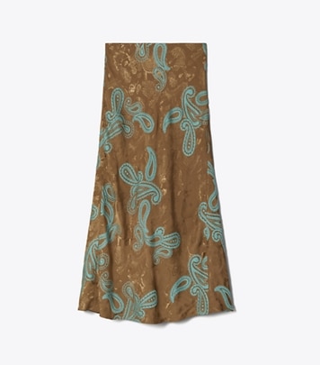 スカート Tory Burch Brown Viscose Skirt Brown belted jersey skirt Tory Burch - women - TORY BURCH