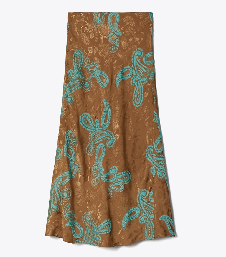 Satin Paisley Skirt: Women's Designer Bottoms | Tory Burch