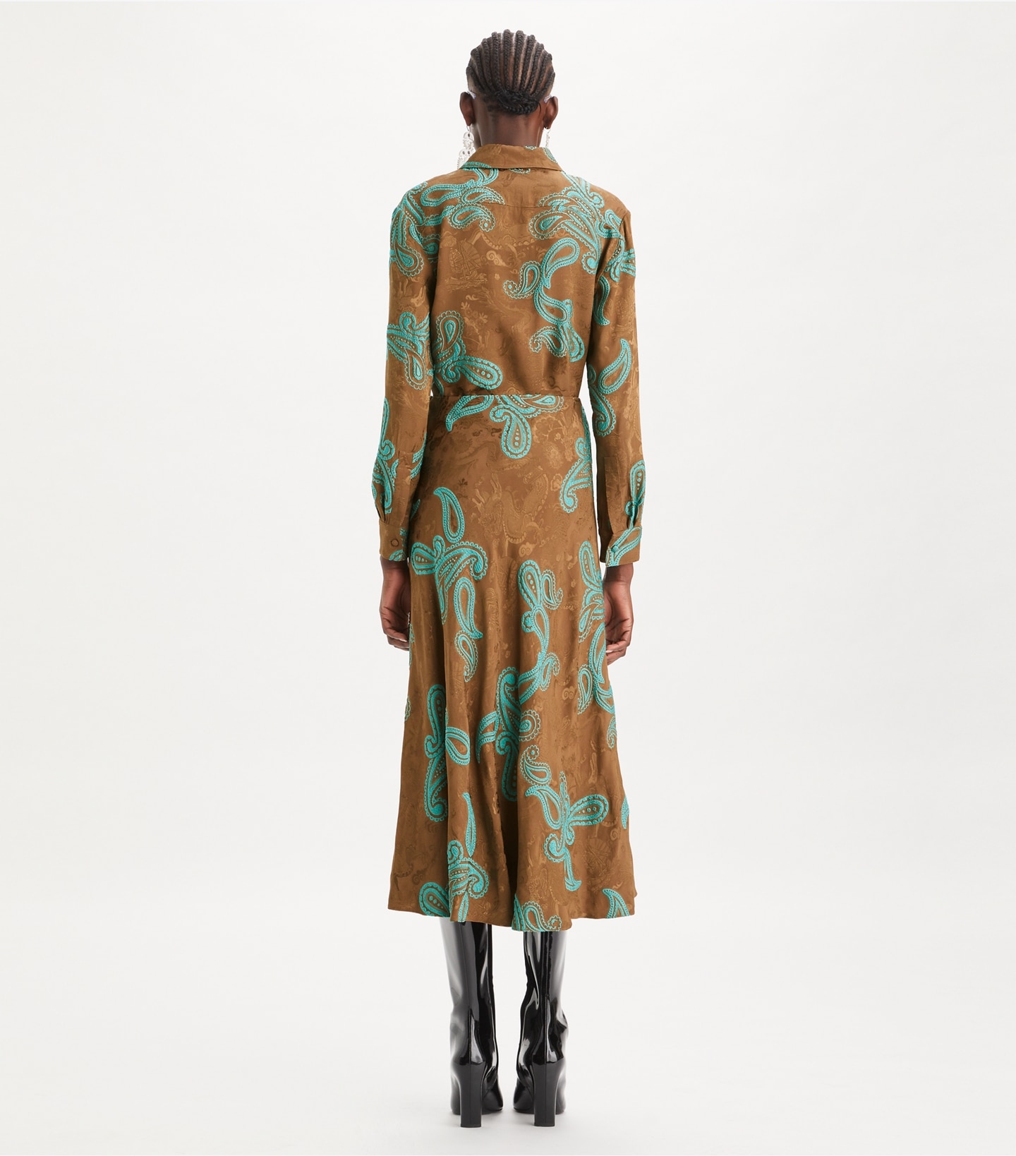 Satin Paisley Skirt
