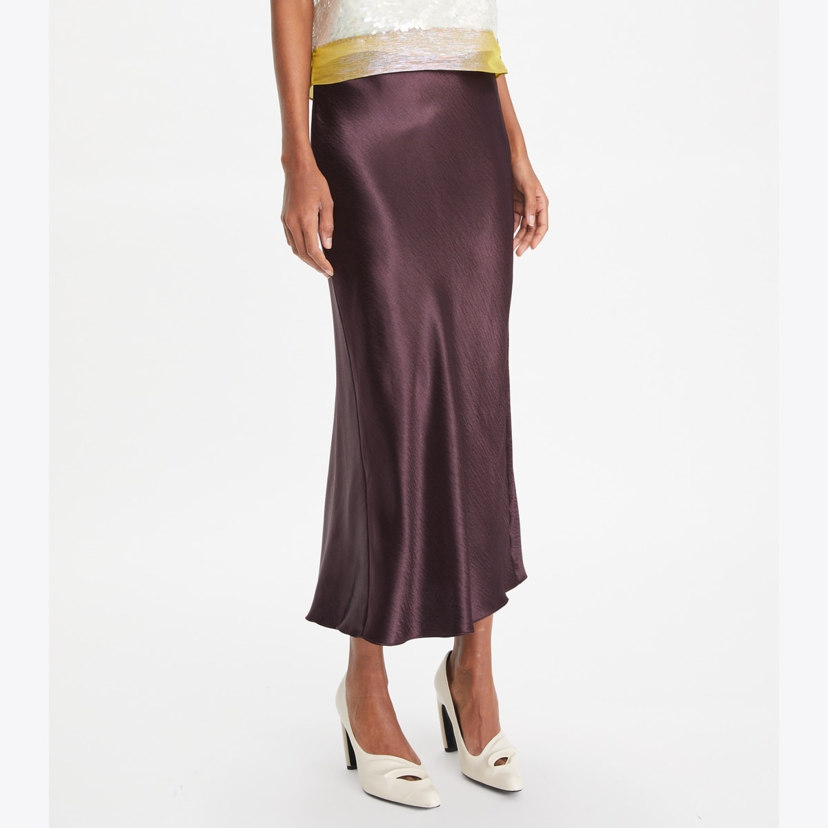 TORY BURCH スカート 服 Floral satin midi skirt859888 TORY BURCH スカート 服 Floral satin midi skirt859888