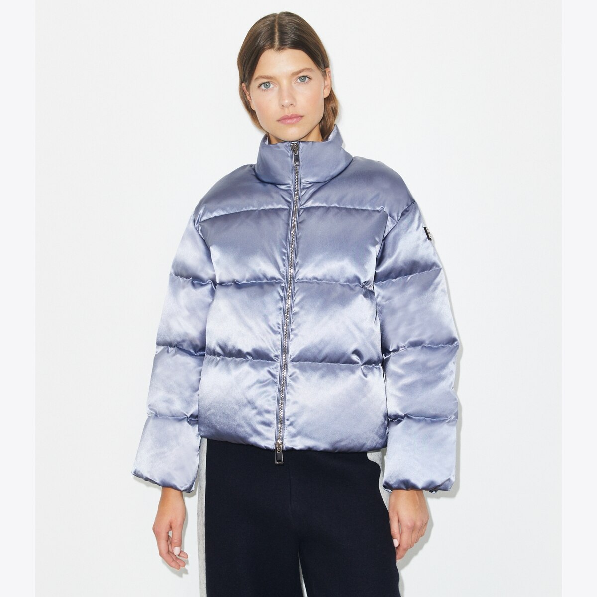 Satin Viscose Puffer Jacket: Women's Designer Coats Tory Burch