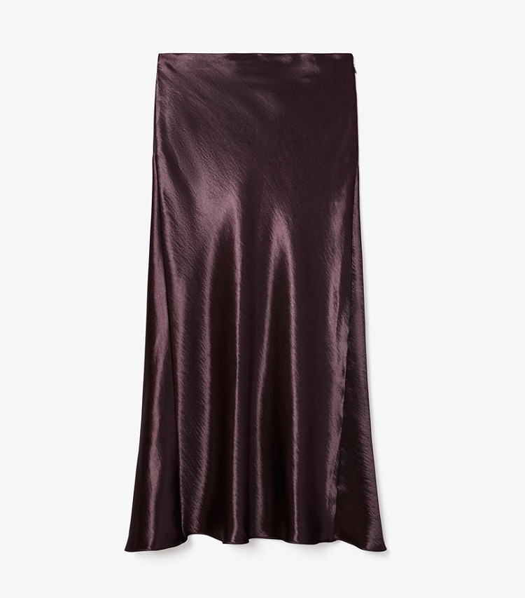 Tory Burch designer unterteile Satinrock in Dark Garnet front