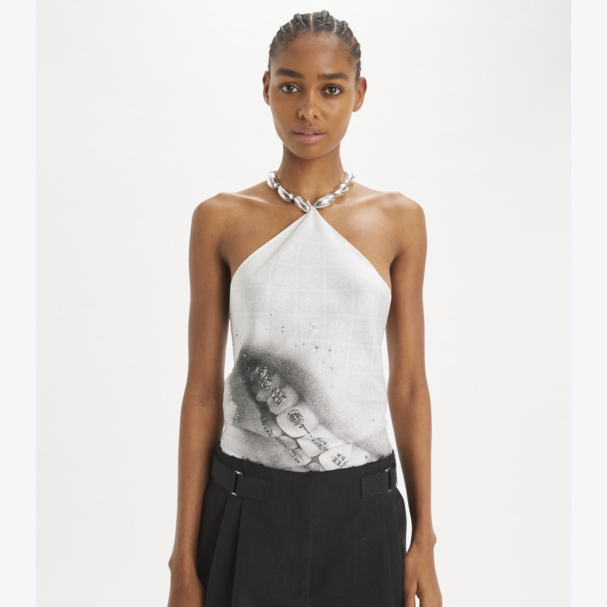 55393★Tory Burch★iris neckerchief with fringe スカーフ 55393☆Tory Burch☆iris neckerchief with fringe スカーフ