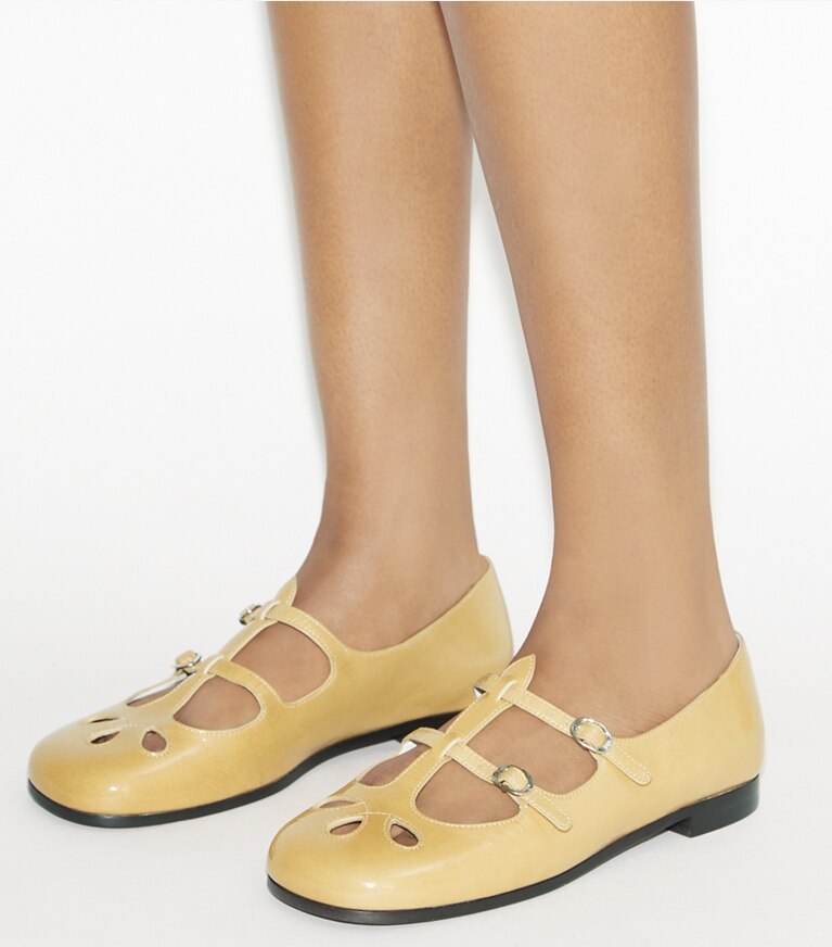 Tory Burch designer mocassini Scarpe Mary Jane Violet in CANTUCCI angle