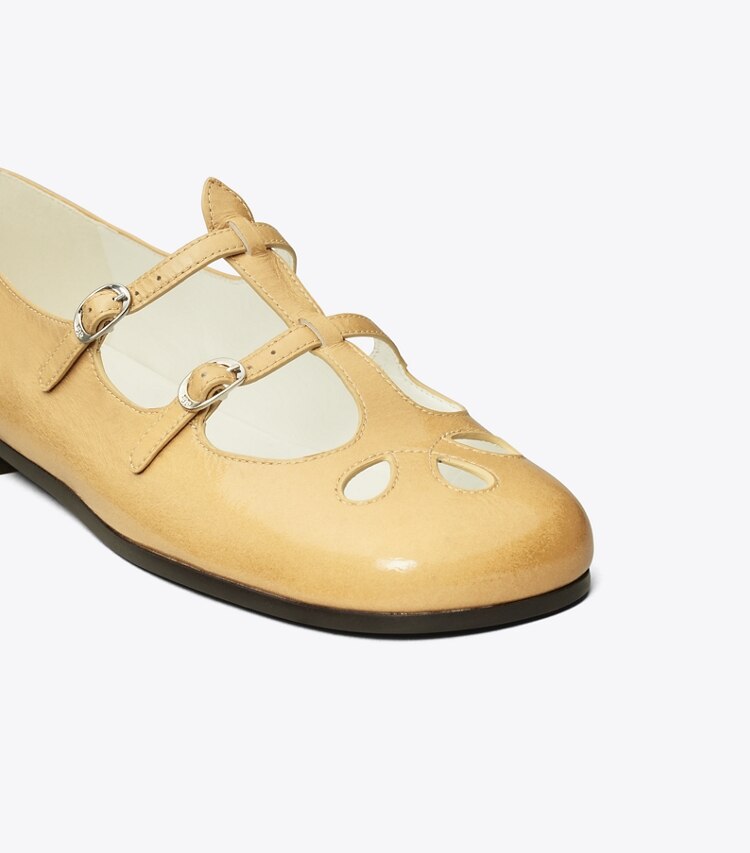 Tory Burch designer mocassini Scarpe Mary Jane Violet in CANTUCCI dettaglio
