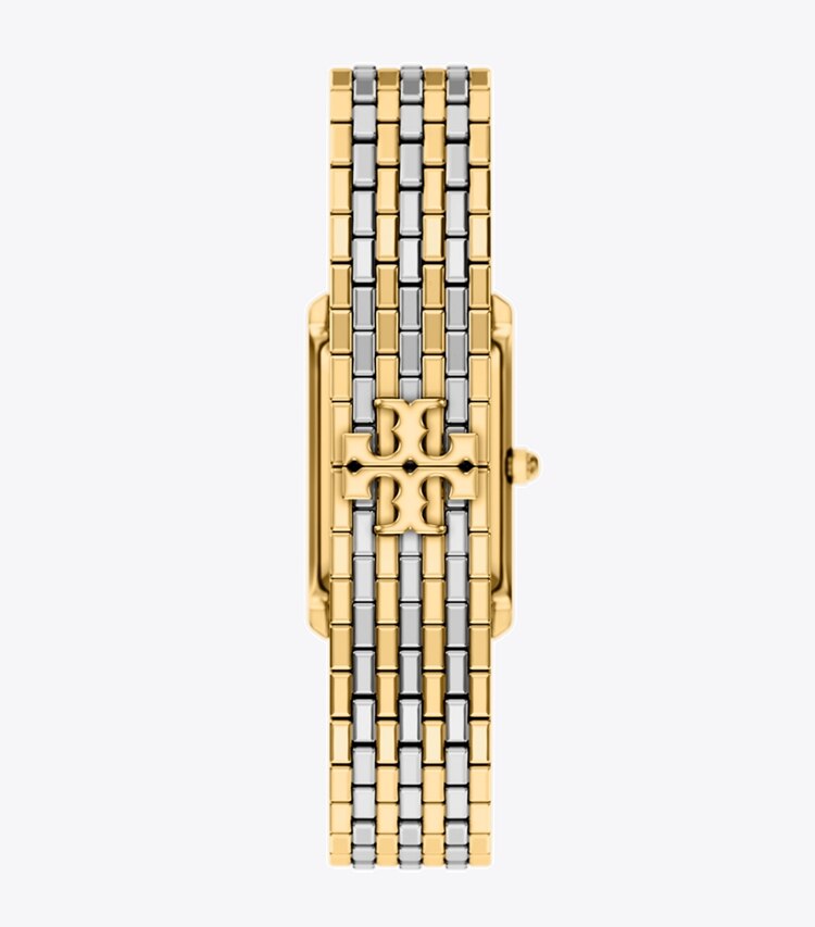 Tory Burch designer armbanduhren Schmale Eleanor Armbanduhr in MINT GREEN/TWO-TONE zurück