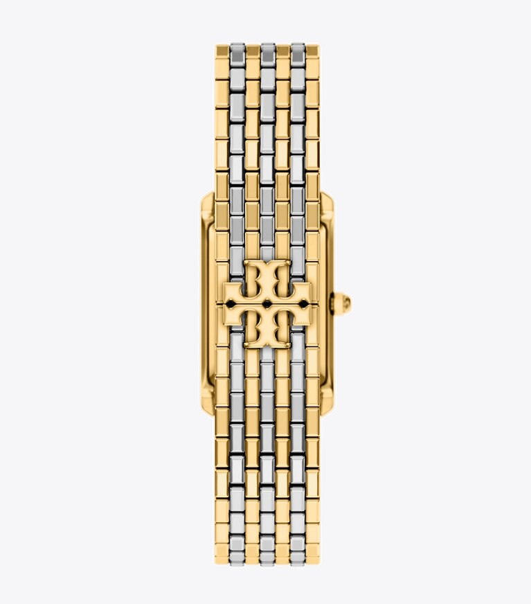 Tory Burch designer armbanduhren Schmale Eleanor Armbanduhr in MINT GREEN/TWO-TONE zurück