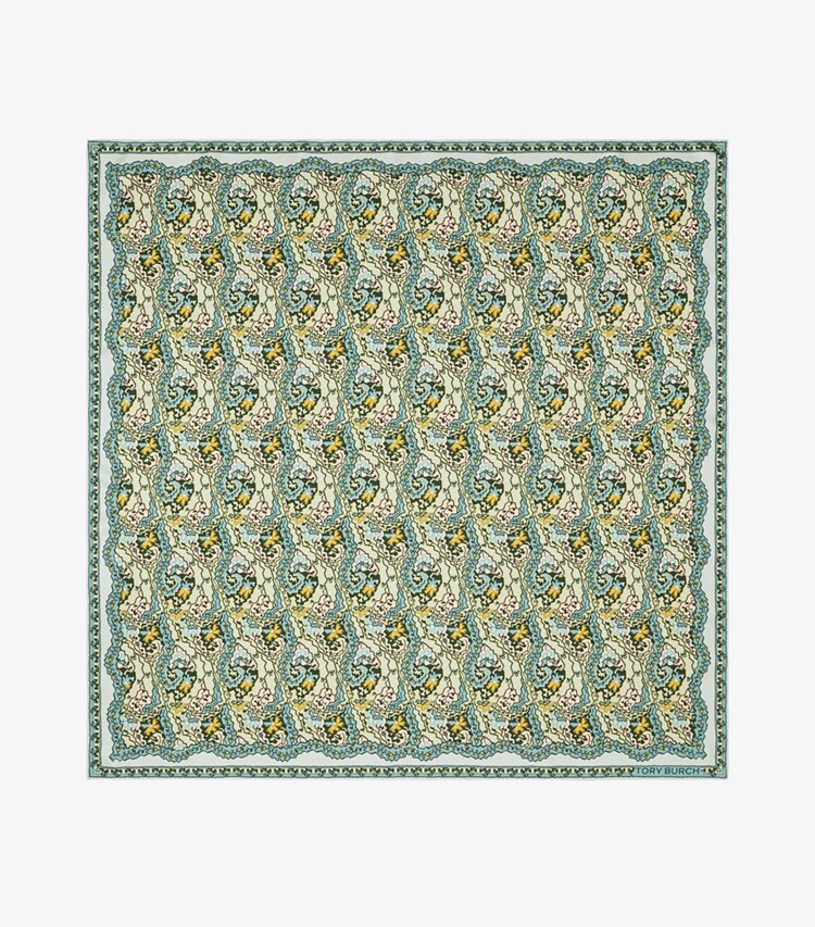 Tory Burch designer sciarpe Sciarpa quadrata Dream in seta con stampa cashmere in Dream Paisley superiore