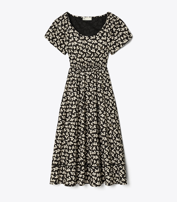 Tory Burch designer coverups Scoop-Neck Dress in Neutral Little Leaves front