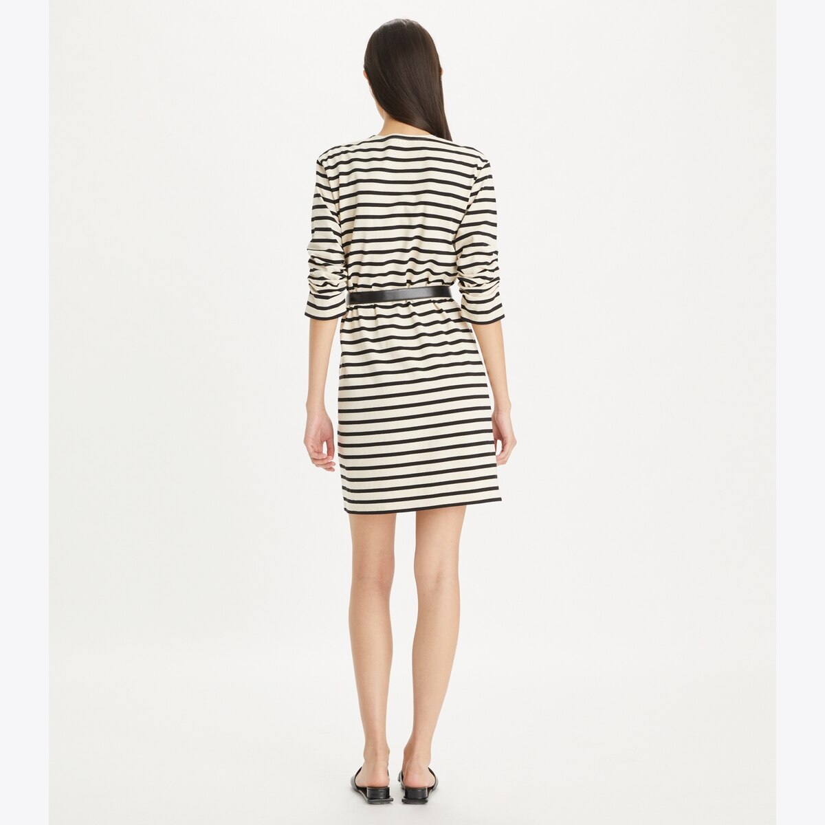 Scrunched-Sleeve Jersey T-Shirt Dress: Women's Designer