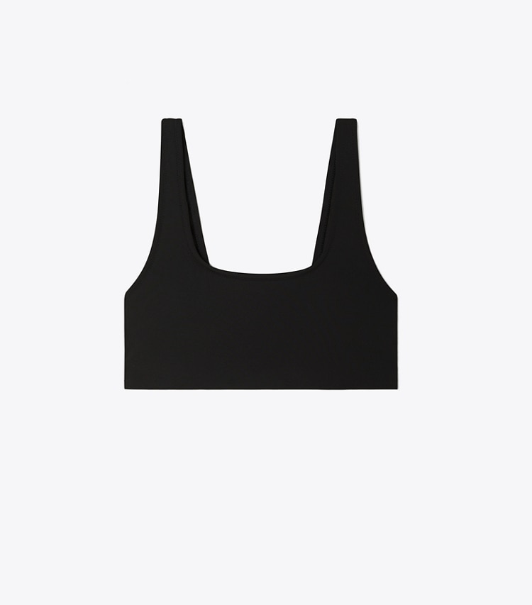 Tory Sport designer sports bras Sculpt Compression Bra in Sport Black front