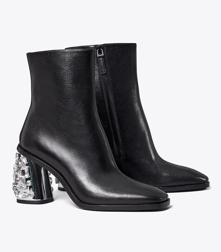 Sculpted Heel Embellished Ankle Boot : Women's Shoes | Ankle Boots | Tory  Burch EU