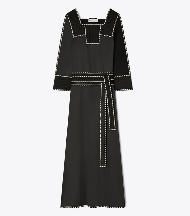 Tory Burch designer kleider Seidenkaftan in Black front