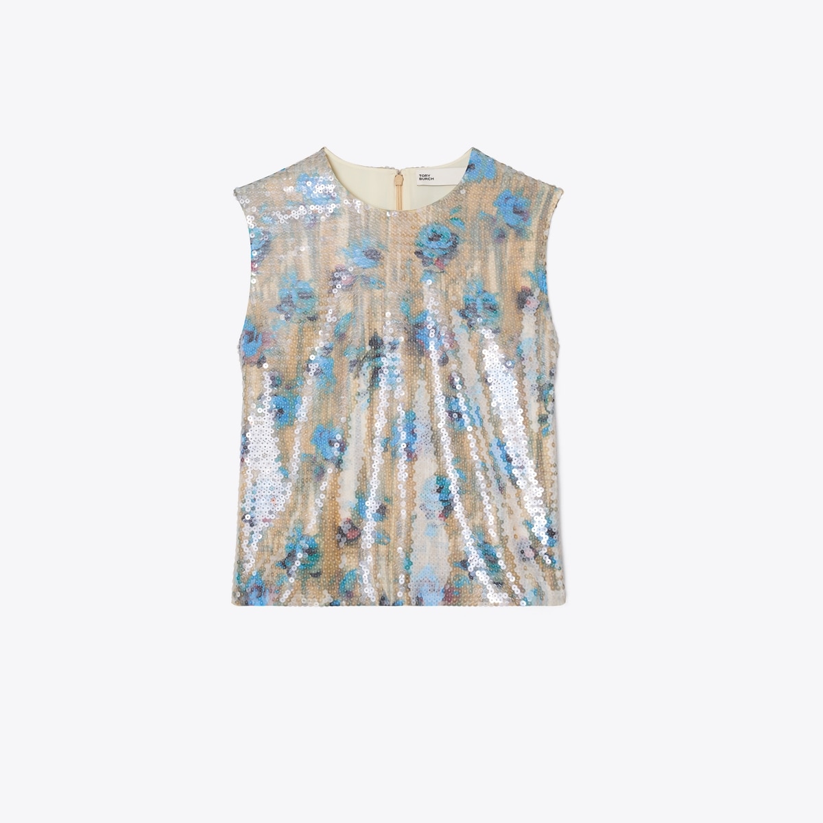 slim fit dress slacks Balmain - Gold Sequin Sleeveless Tank Top