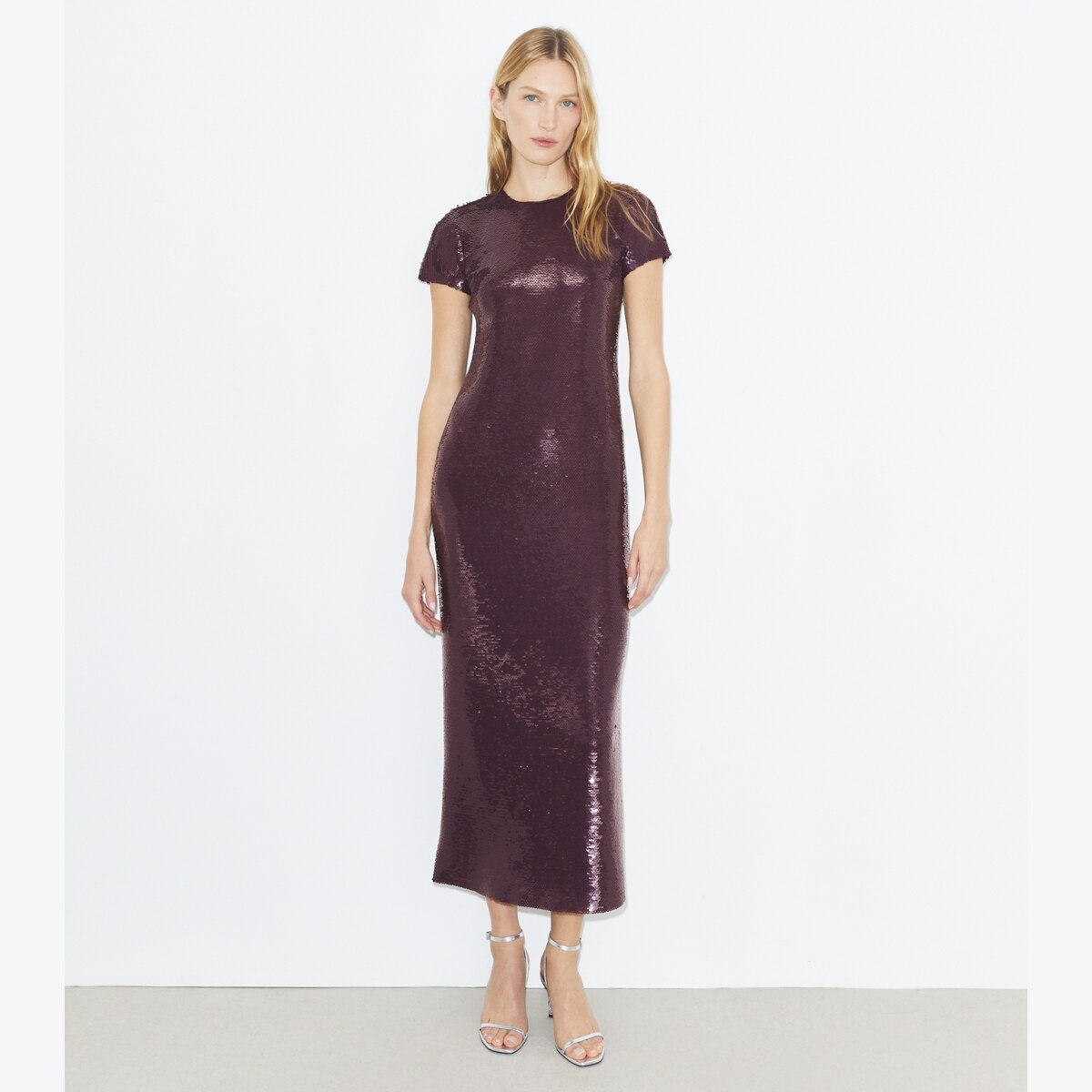 ankle length t shirt dress Sequined T-Shirt in red, size 00 this versatile dress takes Color:Light Periwinkle Organic cotton Occasion:WEDDING Long Sleeves Wedding Dresses,Lace
