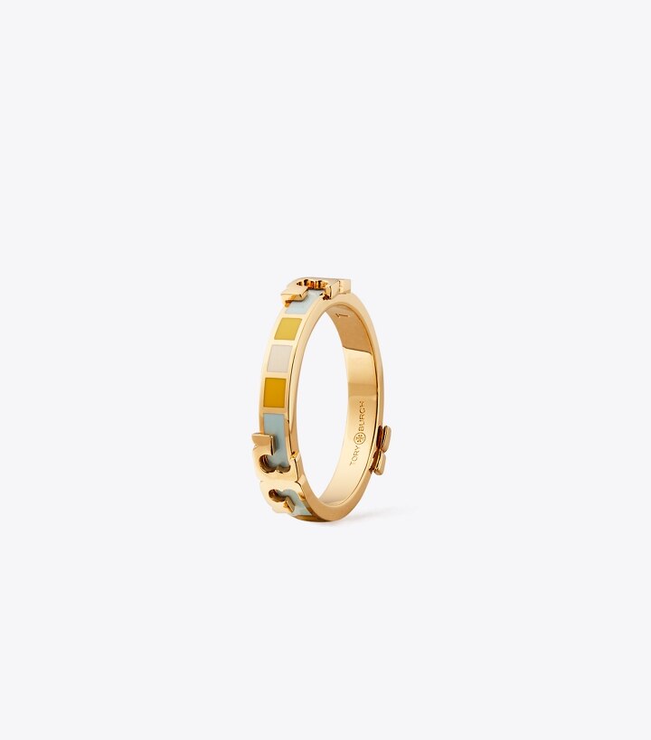 Serif-T Enamel Striped Stackable Ring: Women's Designer Rings | Tory Burch