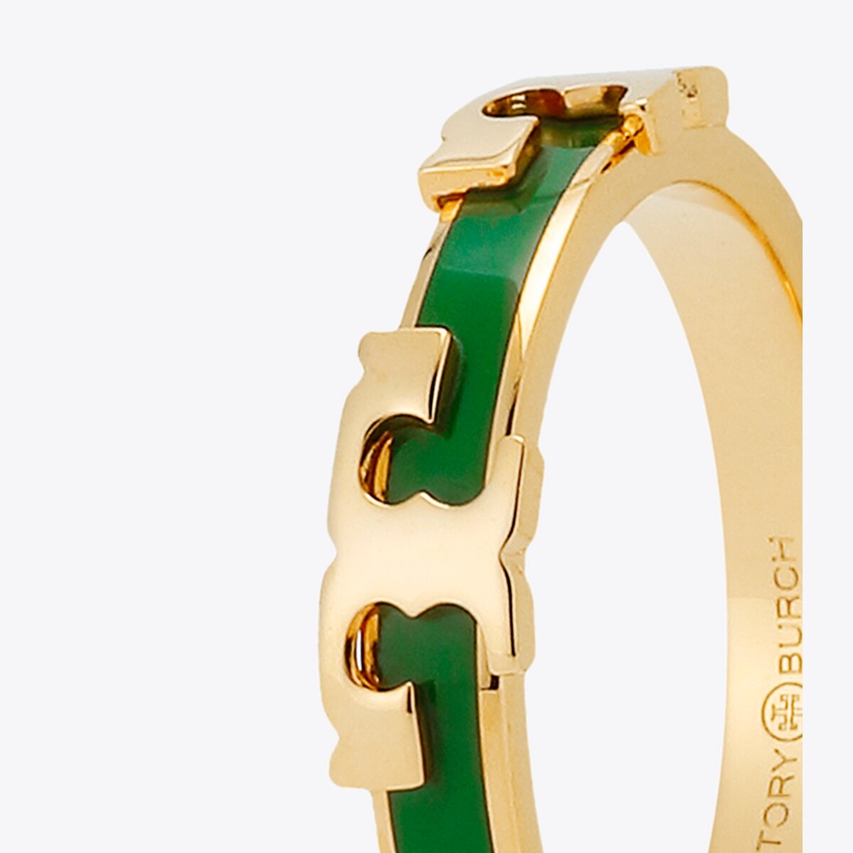 Serif-T Enameled Stackable Ring: Women's Designer Rings