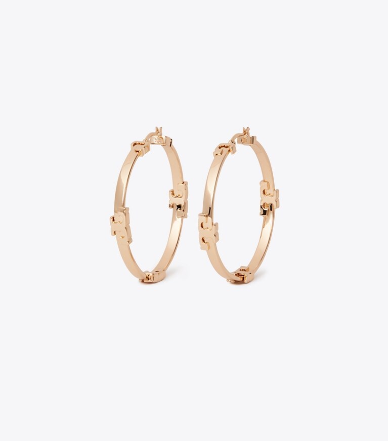 Tory burch pierced sale t hoop earrings