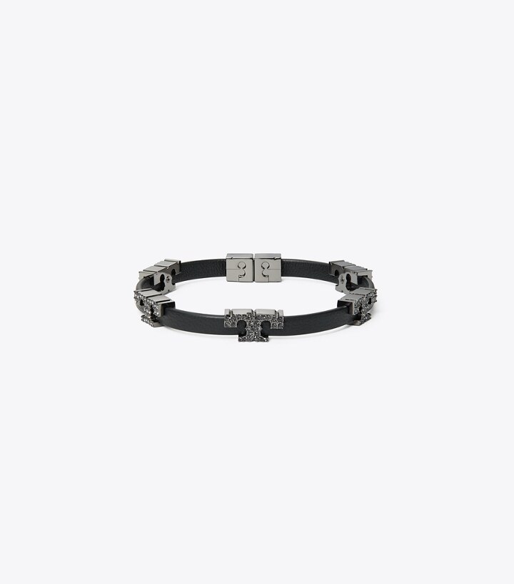 Serif-T Single-Wrap Pavé Bracelet: Women's Designer Bracelets | Tory Burch