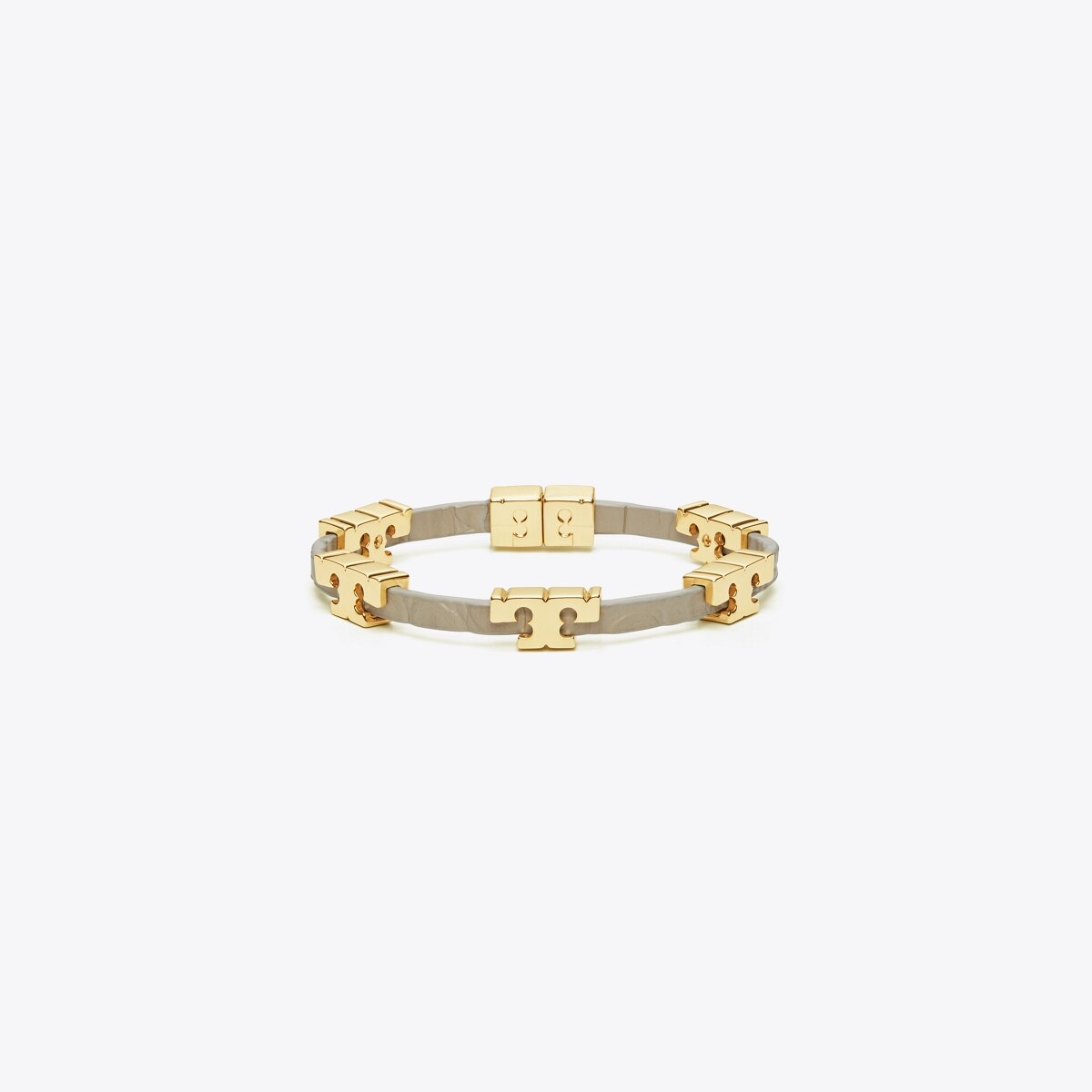 Tory Burch ロゴ メタル リング Serif-T Tory Burch Serif-T Enamel Striped Stackable Ring - Blue