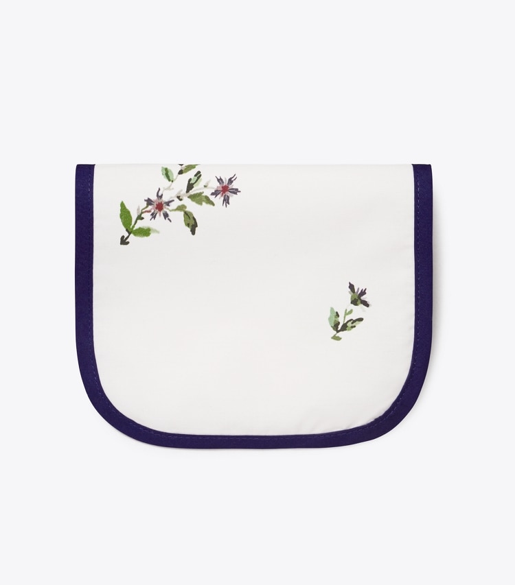 Tory Burch designer linge Serviette à cocktail Jolie Fleur, lot de 4 dans NEW IVORY de face