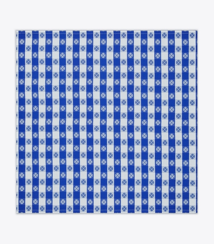 Tory Burch designer linge Serviettes de table vichy, lot de 4 dans Blue de face