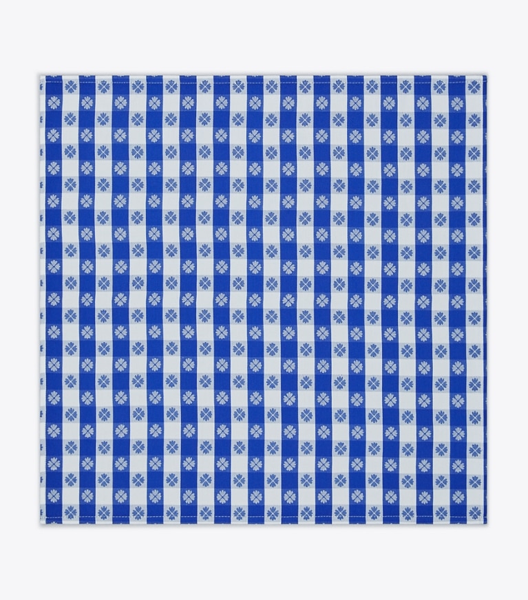 Tory Burch designer linge Serviettes de table vichy, lot de 4 dans Blue de face