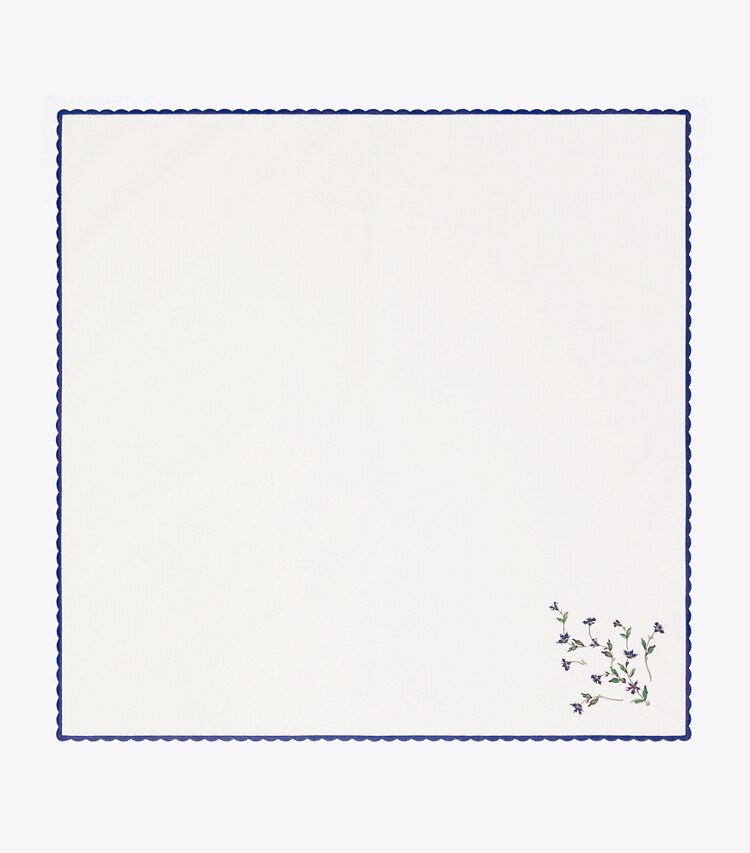 Tory Burch diseñador mantelería Servilleta bordada Jolie Fleur, set de 4 en NEW IVORY frente