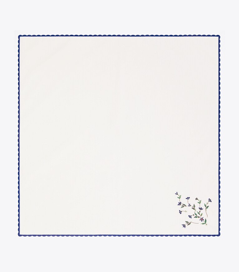 Tory Burch diseñador mantelería Servilleta bordada Jolie Fleur, set de 4 en NEW IVORY frente