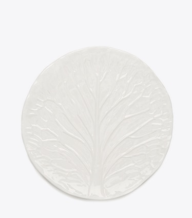 Tory Burch designer servizio da tavola Set Da 2 Piatti Da Portata Lettuce in White front